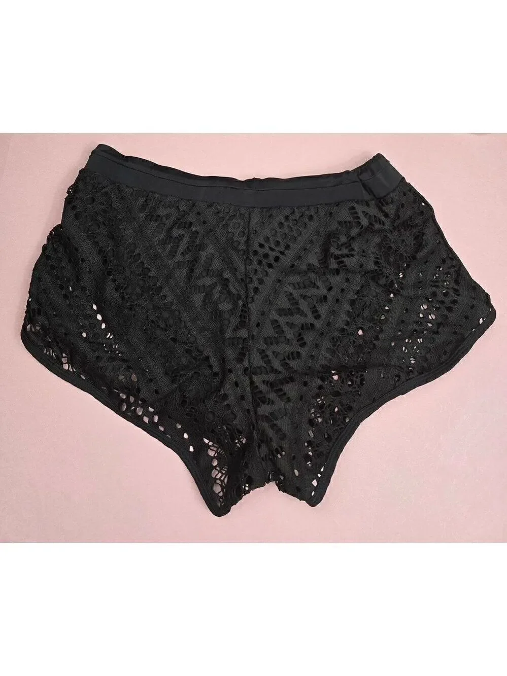 Unbranded Black Black Lace Swim shorts XL